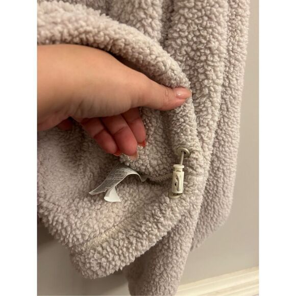 Old Navy Sherpa 1/2 zip Pullover Cowl neck XL Cream - Picture 6 of 9